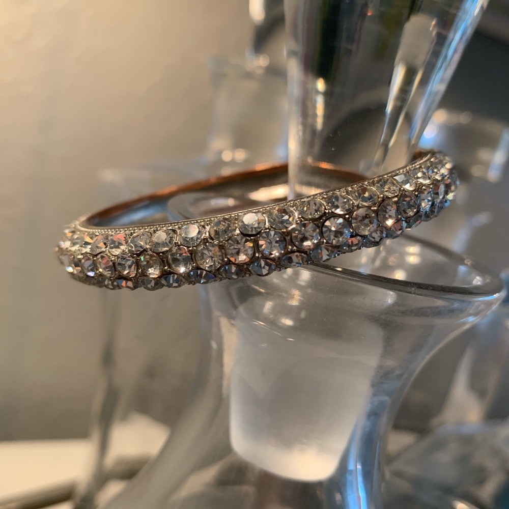 Heavy Rhinestone Bangle Bracelet